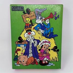 Bugs Bunny Porky Pig Sylvester Tweety Bird 100 Piece Puzzle Vintage 1983 Sealed